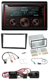 Pioneer 2DIN DAB Lenkrad Bluetooth USB CD Autoradio für Opel Corsa D stealth sch