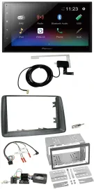 Pioneer DAB Lenkrad Bluetooth 2DIN USB Autoradio für Fiat Panda 2007-2012 grau