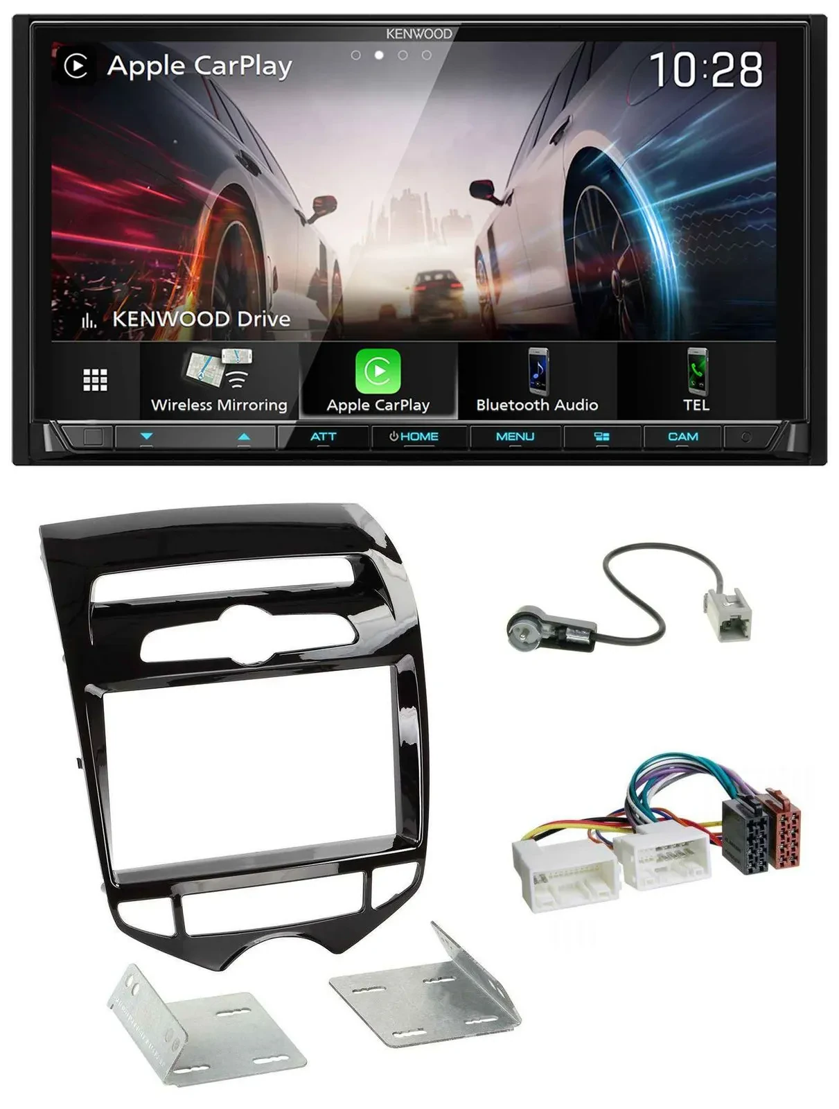 Kenwood MP3 2DIN USB DAB Bluetooth Autoradio für Hyundai ix20 ab 10 autom. Klima