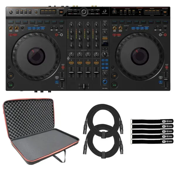 DJ-контроллер с джогом AlphaTheta DDJ-GRV6 Black с аксессуарами