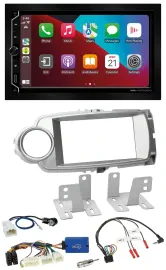 ESX 2DIN DAB USB Lenkrad Bluetooth Autoradio für Toyota Yaris 2011-2014 silber 2