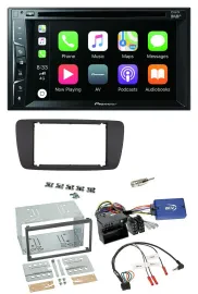 Pioneer Lenkrad USB DVD Bluetooth DAB 2DIN Autoradio für Seat Ibiza ab 08 azabac