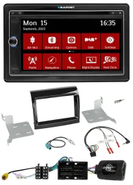Blaupunkt Lenkrad DAB TMC 2DIN USB Bluetooth Navigation für Citroen Fiat Peugeot