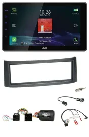 JVC DAB Lenkrad Bluetooth USB Autoradio für Smart ForFour W454 2004-2006 schwarz