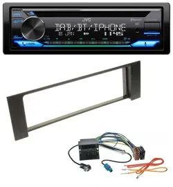 Автомагнитола для Audi A4 (2000–2004, B6) JVC Bluetooth, MP3, USB, DAB, CD, Quadlock, Fakra