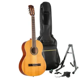 4/4 Konzertgitarren Set, Zeder Decke, Mahagoni Boden, Palisander Griffbrett