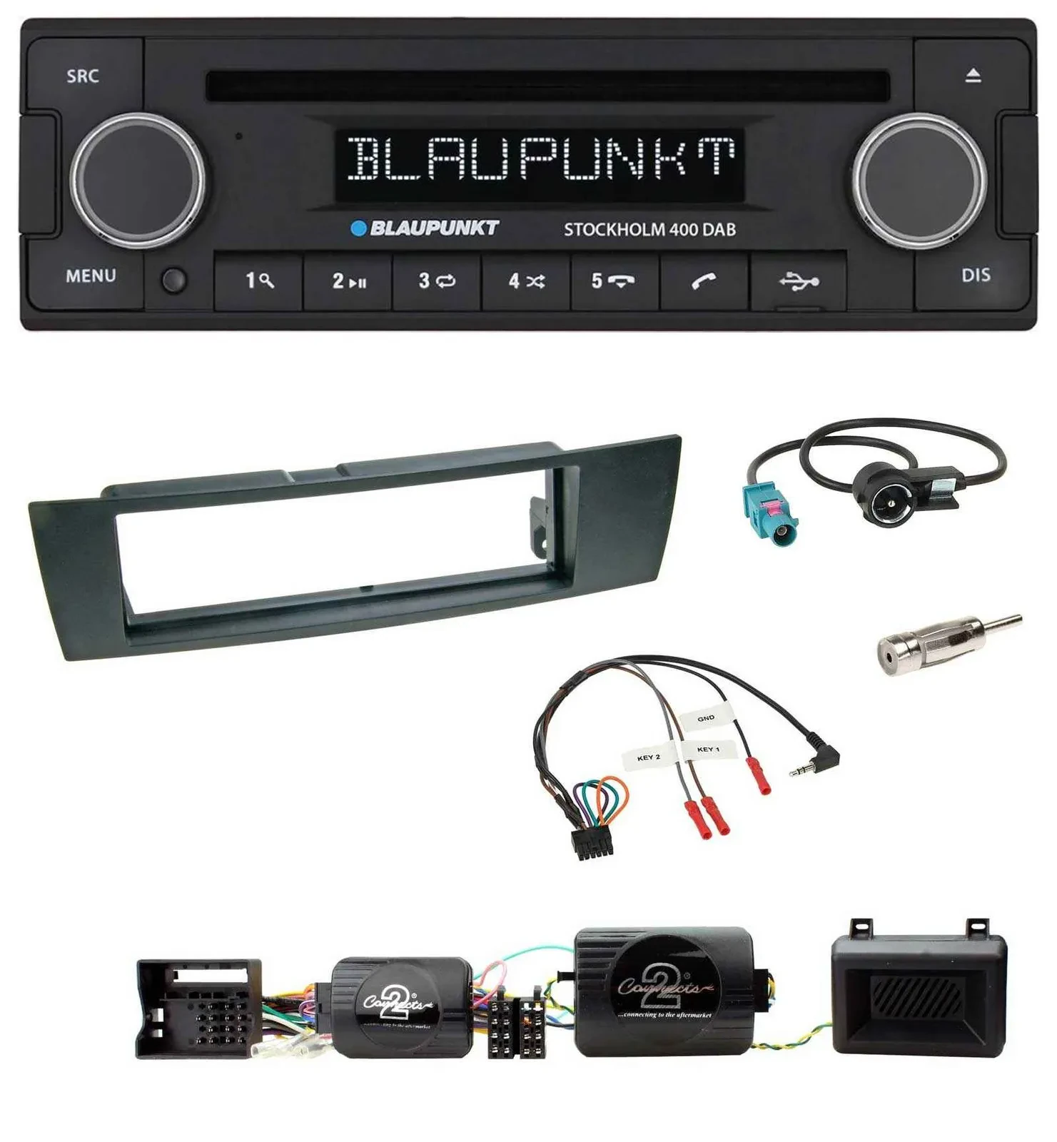 Blaupunkt Lenkrad Bluetooth DAB CD USB Autoradio für BMW 1er 2004-2013 E87