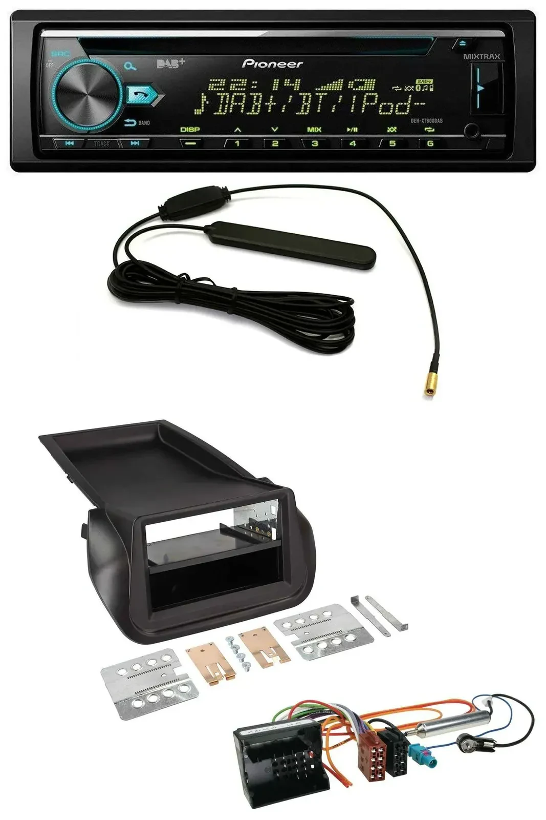 Pioneer CD MP3 AUX DAB USB Autoradio für Citroen Nemo Peugeot Bipper ab 2008