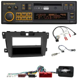 Автомагнитола Pioneer DAB USB Bluetooth для Mazda CX-7 (2009–2013) с поддержкой кнопок на руле
