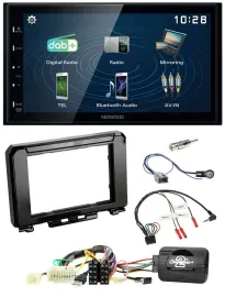 Автомагнитола для Suzuki Jimny GJ (с 2018) Kenwood 2DIN, Bluetooth, USB, DAB, поддержка управления на руле