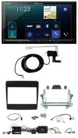 Автомагнитола для Porsche 911 (2011–2017, 991) Pioneer 2-DIN, DAB, USB, Bluetooth, поддержка кнопок на руле