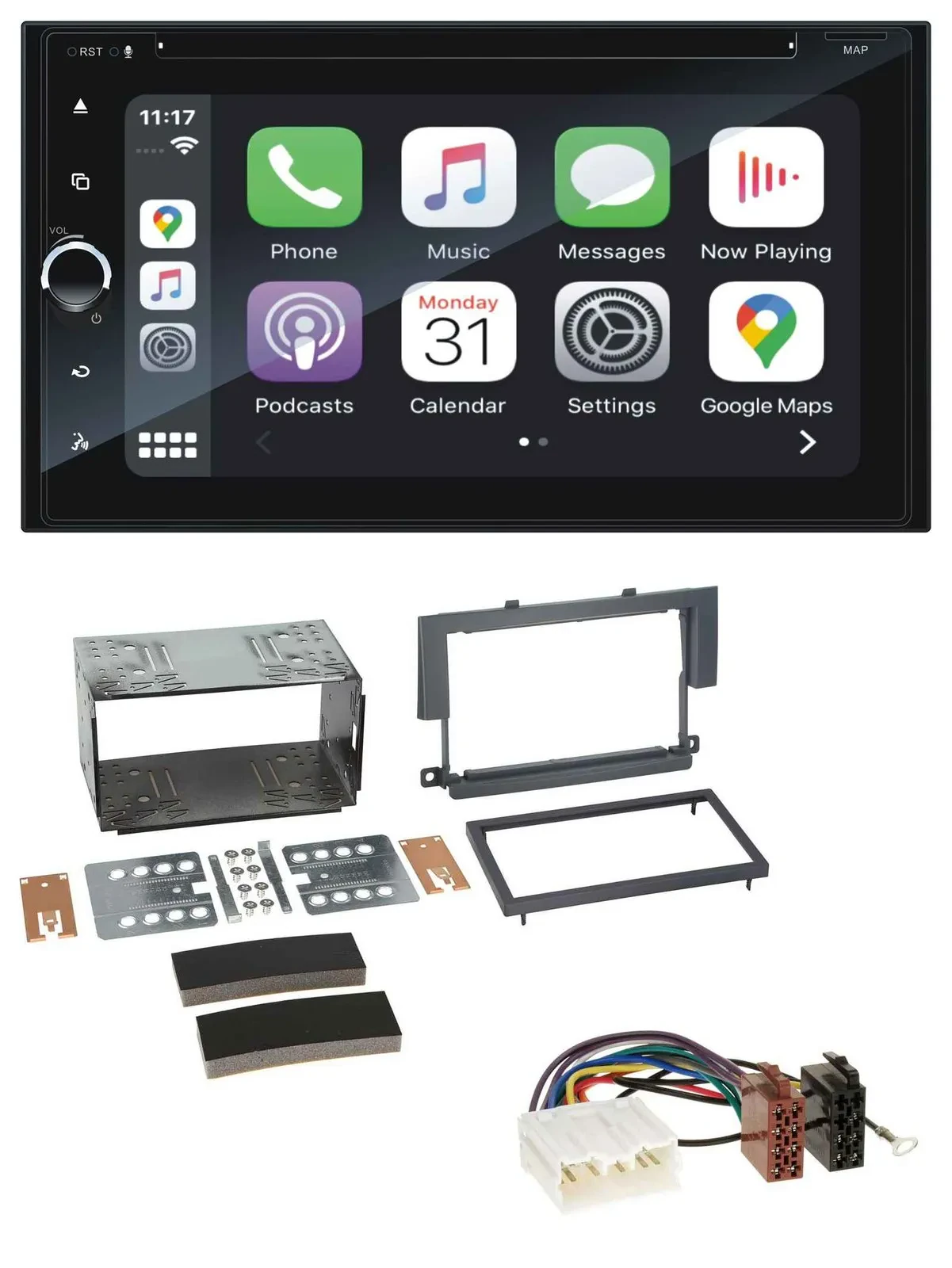 Blaupunkt 2DIN Bluetooth DAB USB DVD MP3 Autoradio für Mitsubishi Colt 2004-2009
