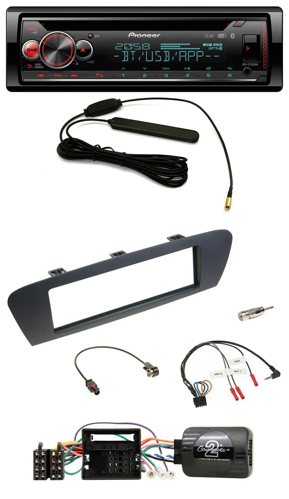 Pioneer USB DAB Lenkrad Bluetooth CD Autoradio für Renault Grand Scenic ab 2009