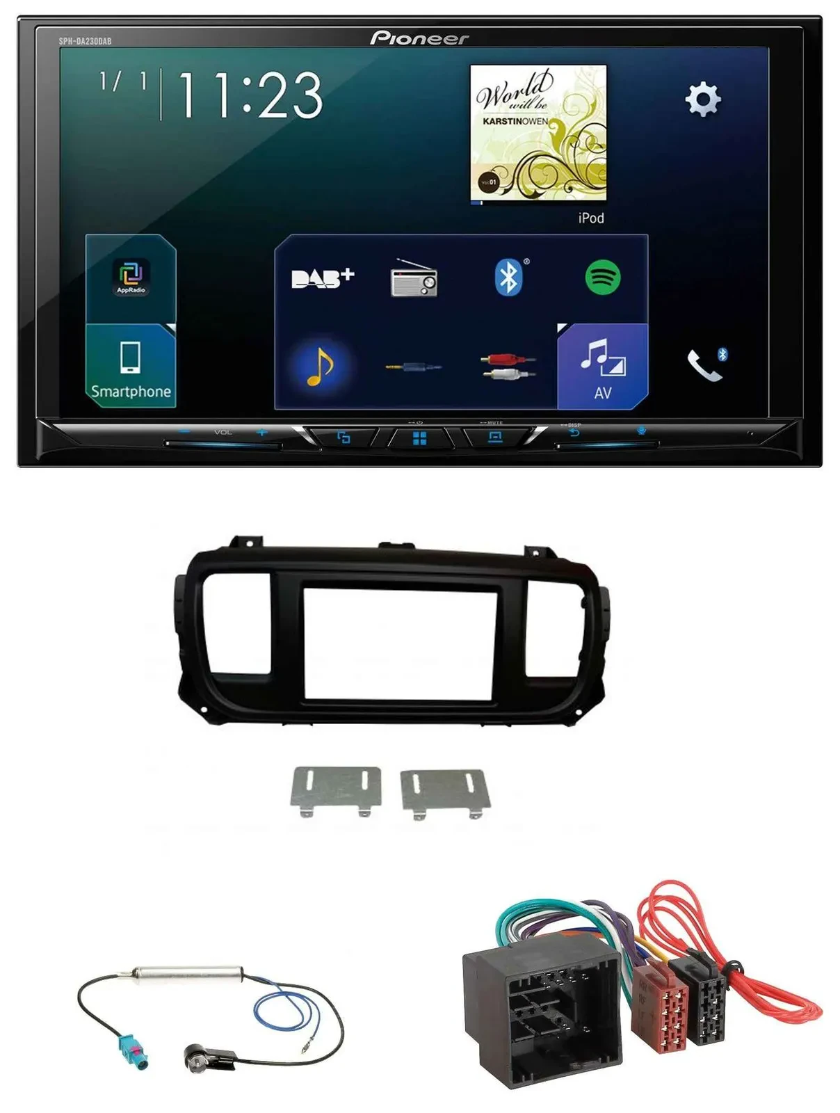 Pioneer MP3 Bluetooth USB 2DIN DAB Autoradio für Citroen Jumpy Spacetourer ab 20