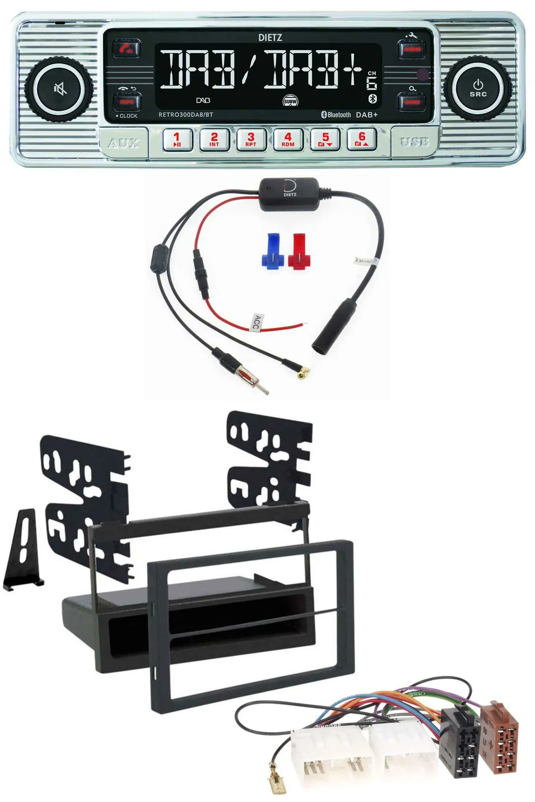 Dietz DAB USB MP3 Bluetooth Autoradio für Mazda 626 (99-00) / MPV (96-99)