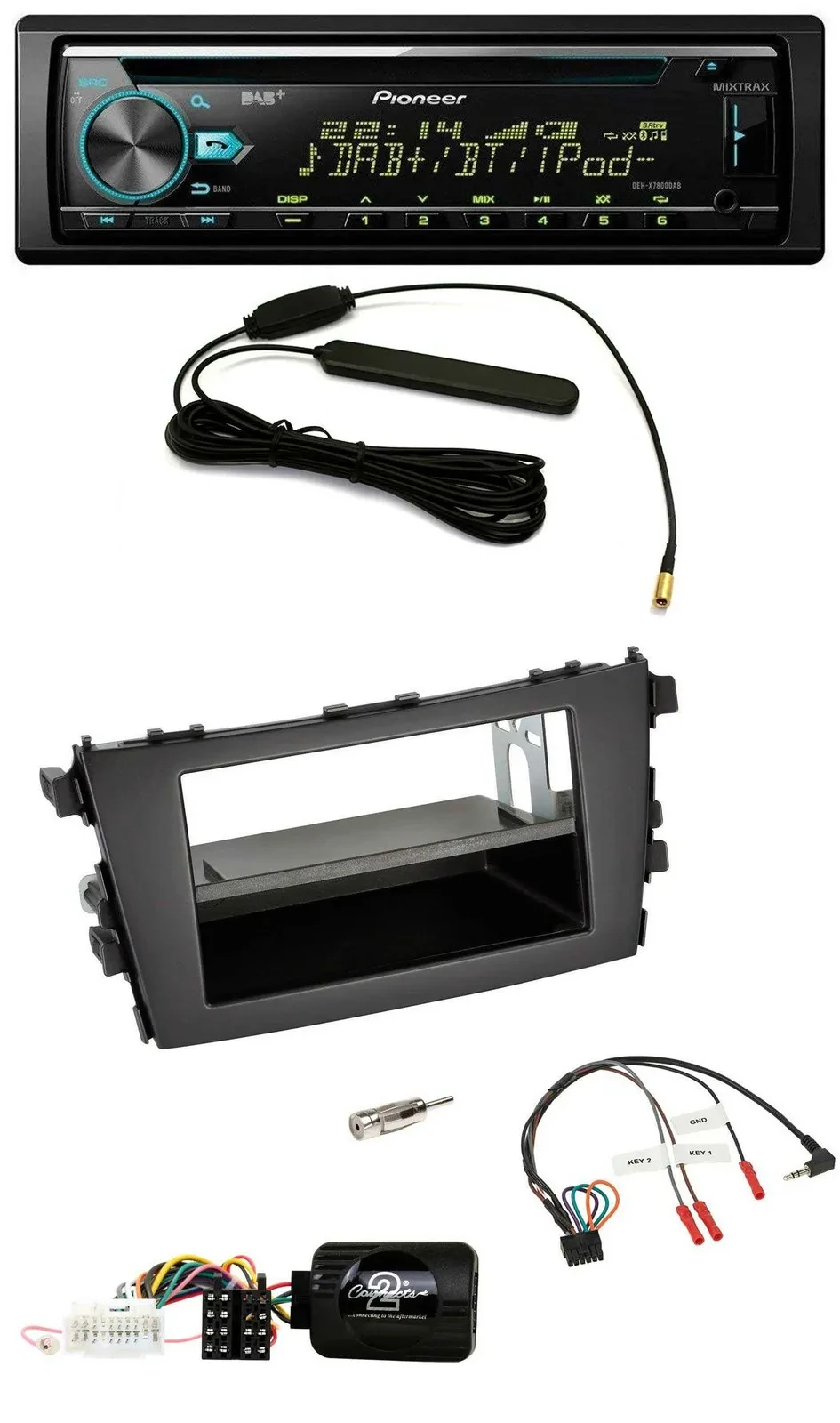 Pioneer CD MP3 Lenkrad DAB USB Autoradio für Suzuki Celerio LF ab 2014