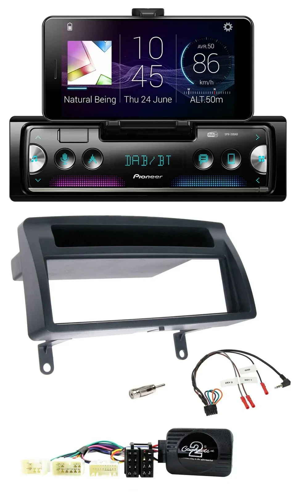 Автомагнитола для Toyota Corolla E12 (2001–2007) Pioneer Bluetooth, DAB, USB