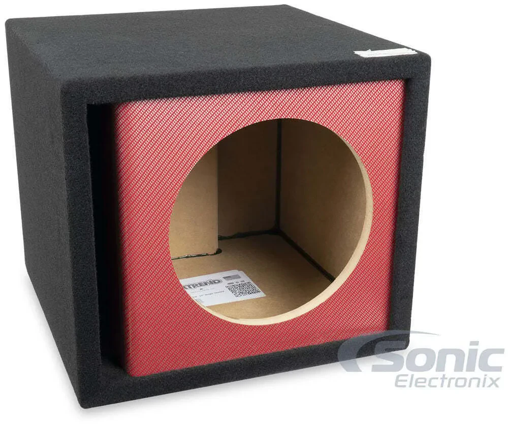 Atrend 12SVR | Red Carbon Fiber 12" Vented Subwoofer Enclosure