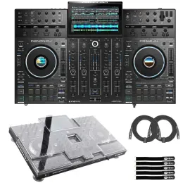 DJ-контроллер с джогом Denon DJ PRIME4+ Black с аксессуарами