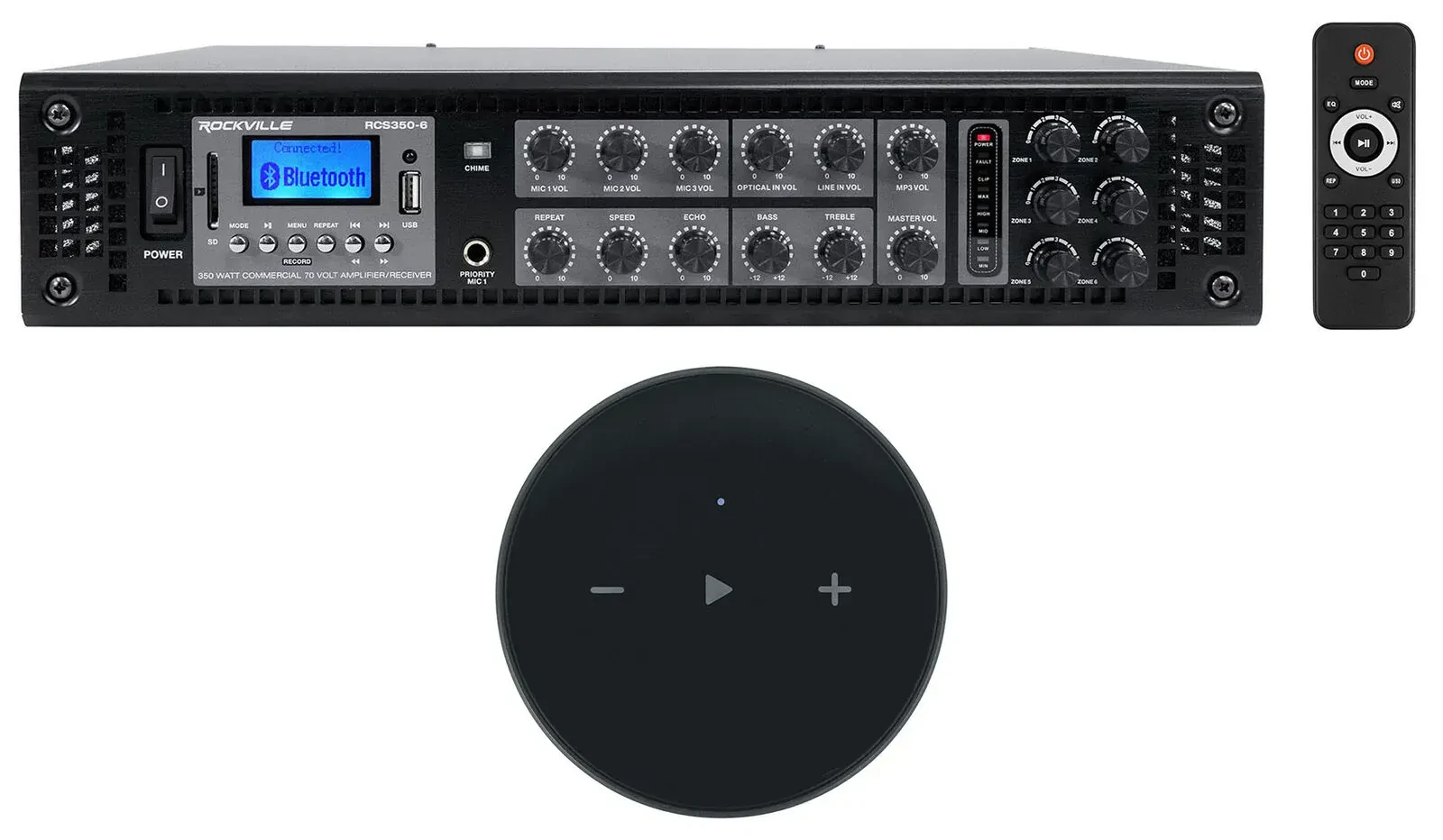 Трансляционный усилитель Rockville RCS350-6 с передатчиком