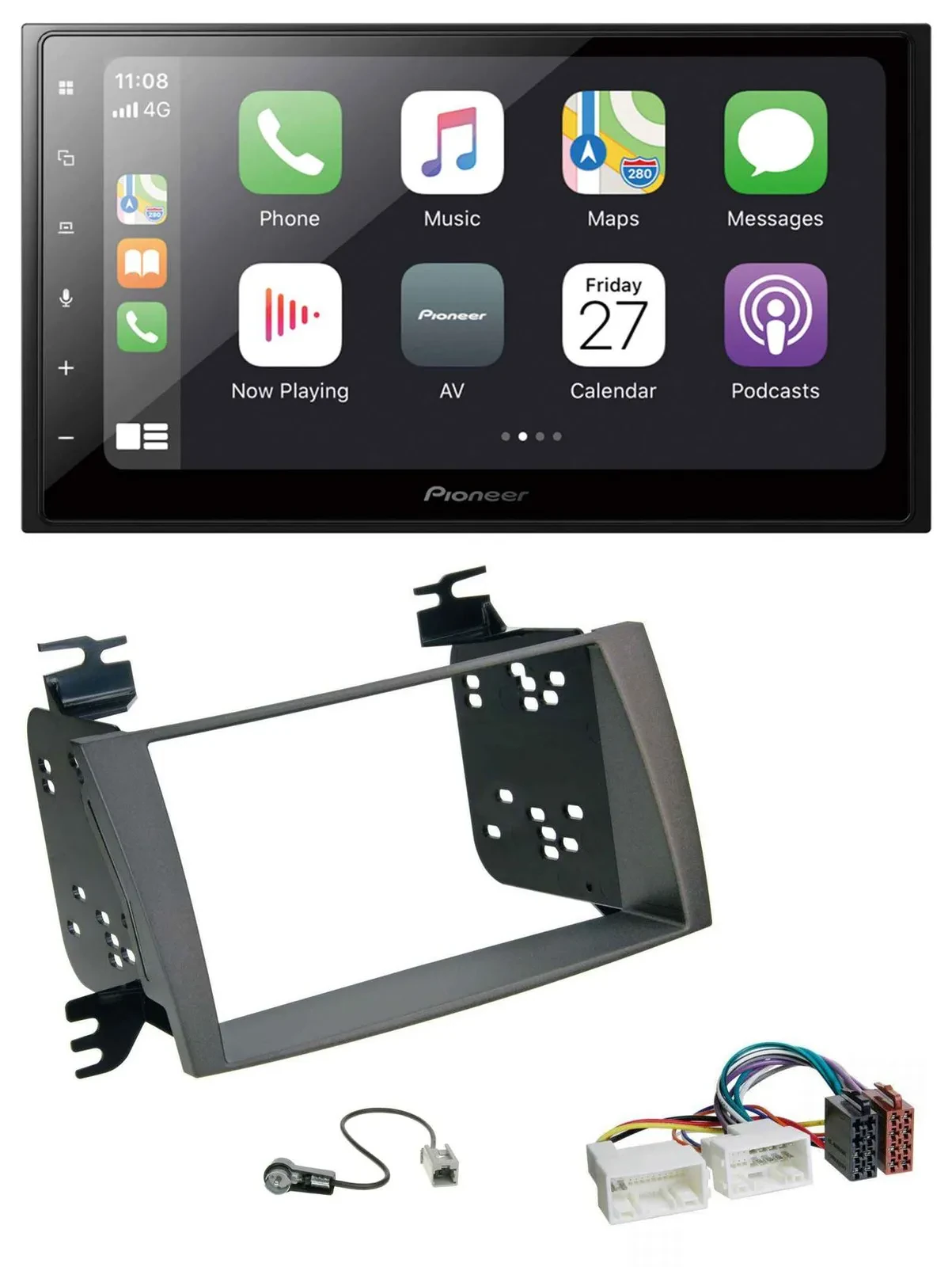 Pioneer MP3 Bluetooth DAB 2DIN USB Autoradio für Hyundai Sonata (ab 2009)