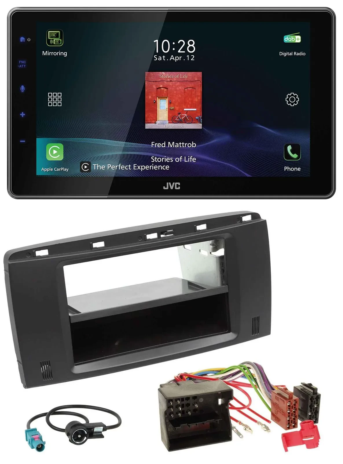 Автомагнитола JVC DAB MP3 Bluetooth USB для Mercedes R-Class (W251, 2005–2012)