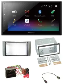 Pioneer USB Bluetooth DAB 2DIN MP3 Autoradio für Ford Fiesta Focus 2004-2008 sil