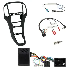 Установочный комплект Caraudio24 2-DIN для Opel Astra (с 2009) перламутрово-черный с адаптером рулевого управления