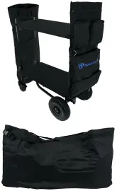 Rockville Rock Cart Pro DJ Equipment Transport Roller Car w/(3) Bags+Floor+Shelf