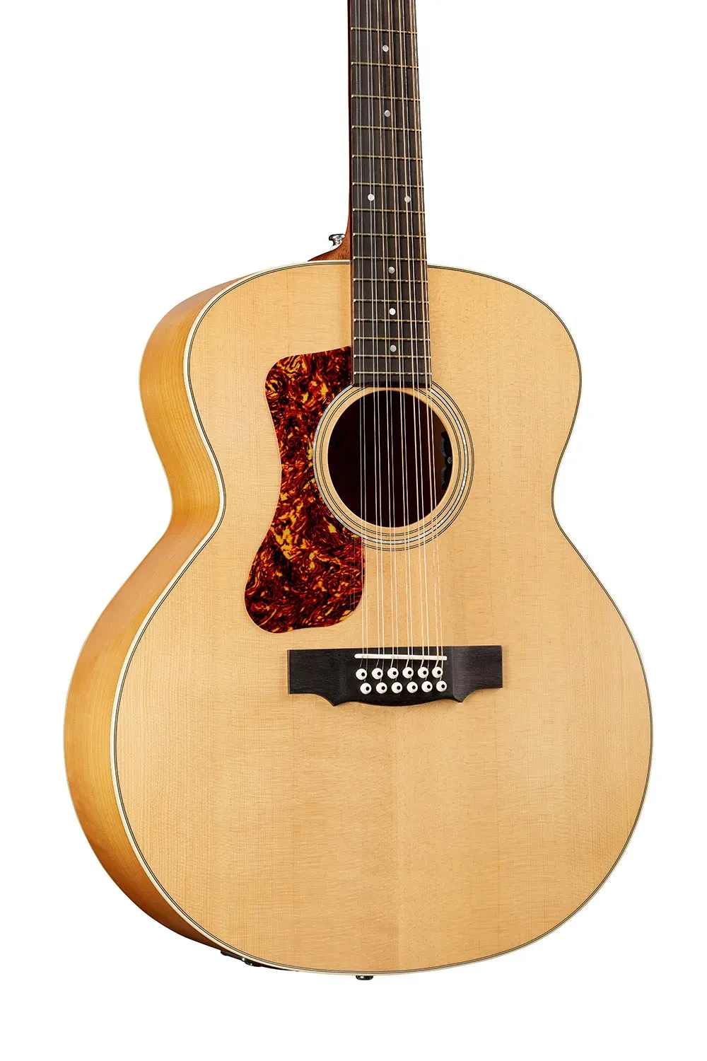 Guild F-2512E Left-Handed Jumbo Acoustic-Electric Guitar, Solid Spruce Top