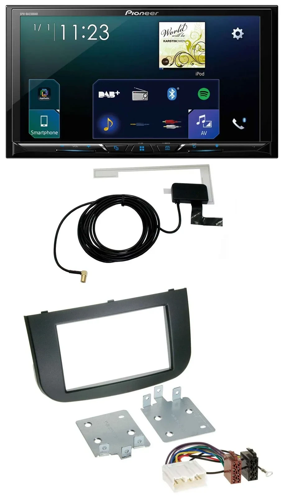 Pioneer 2DIN DAB USB MP3 Bluetooth Autoradio für Mitsubishi Colt 2008-2012