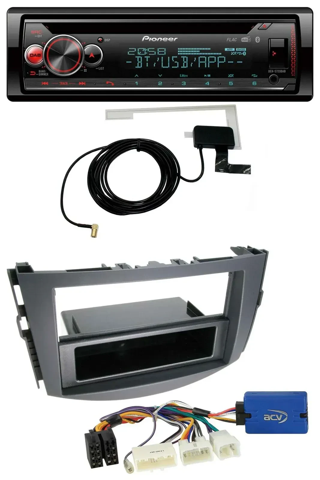 Автомагнитола для Toyota RAV4 (2011–2013) Pioneer DAB, CD, MP3, USB, Bluetooth, 28-pin