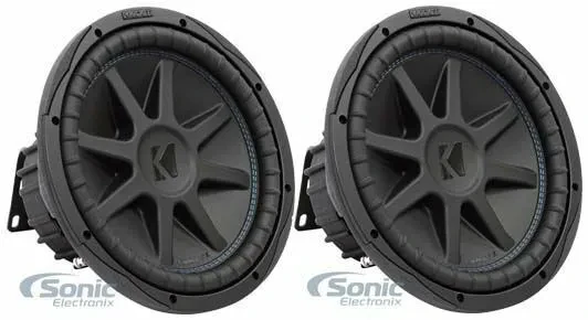 2) Kicker 44CVX124 12" 750W RMS Comp VX Dual 4-ohm Car Audio Subwoofers