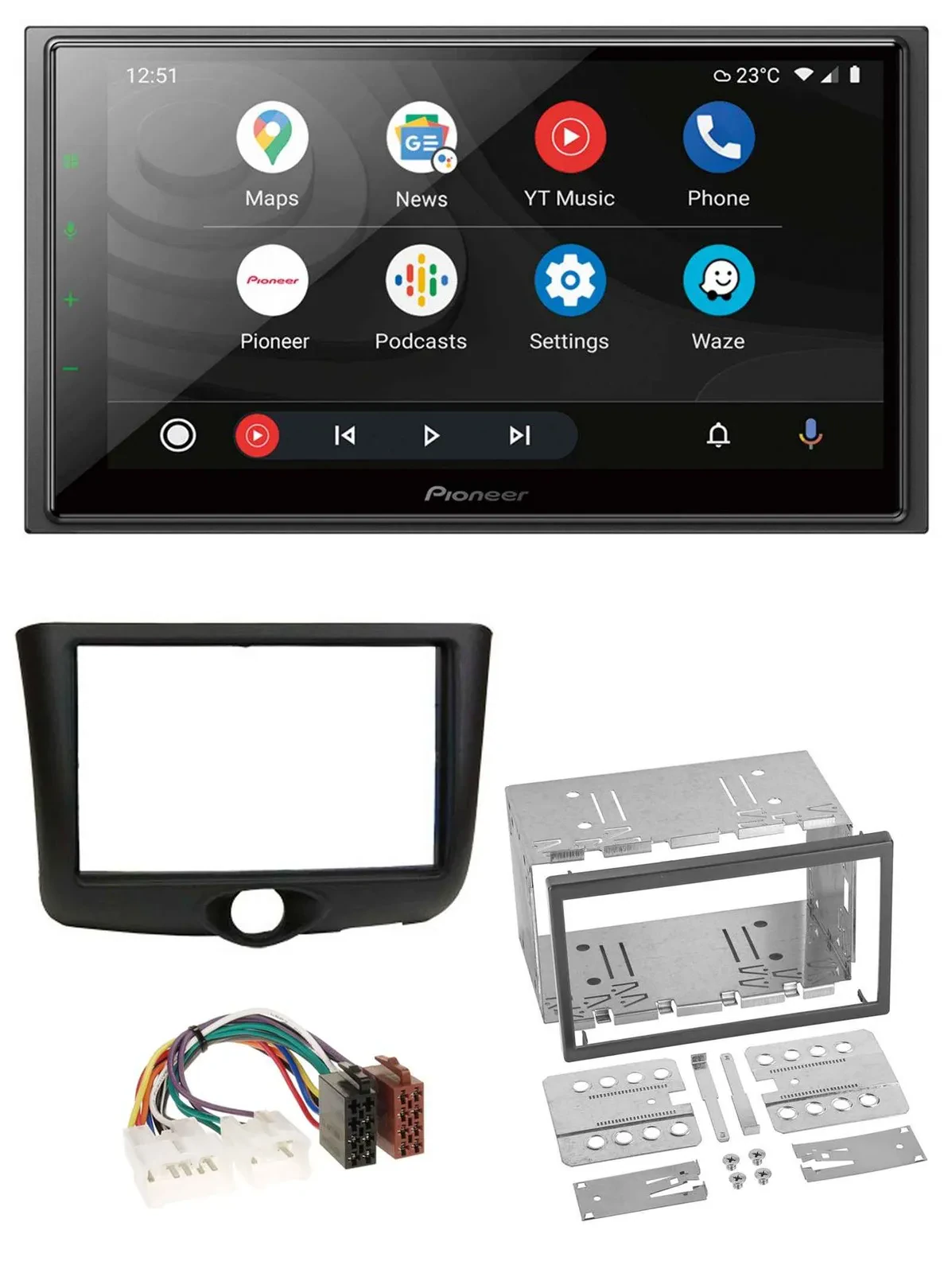 Автомагнитола Pioneer для Toyota Yaris (1999–2003) 2DIN, DAB, USB, Bluetooth, MP3