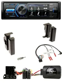 JVC Bluetooth Lenkrad USB DAB Autoradio für Audi A4 B5 bis 99 A6 C4 bis 97 A8 D2