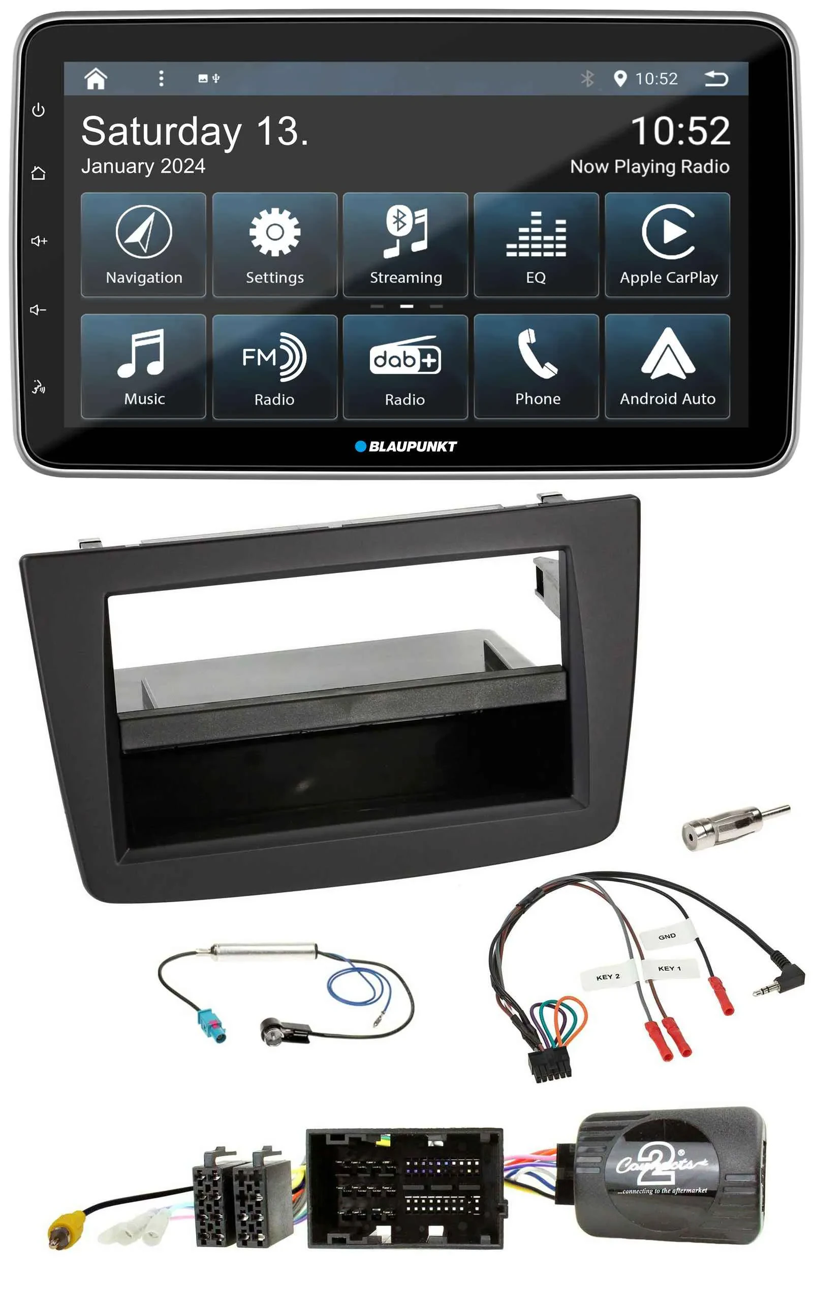 Blaupunkt USB DAB SD Lenkrad Bluetooth Autoradio für Alfa Mito 955 2014-2018 sch