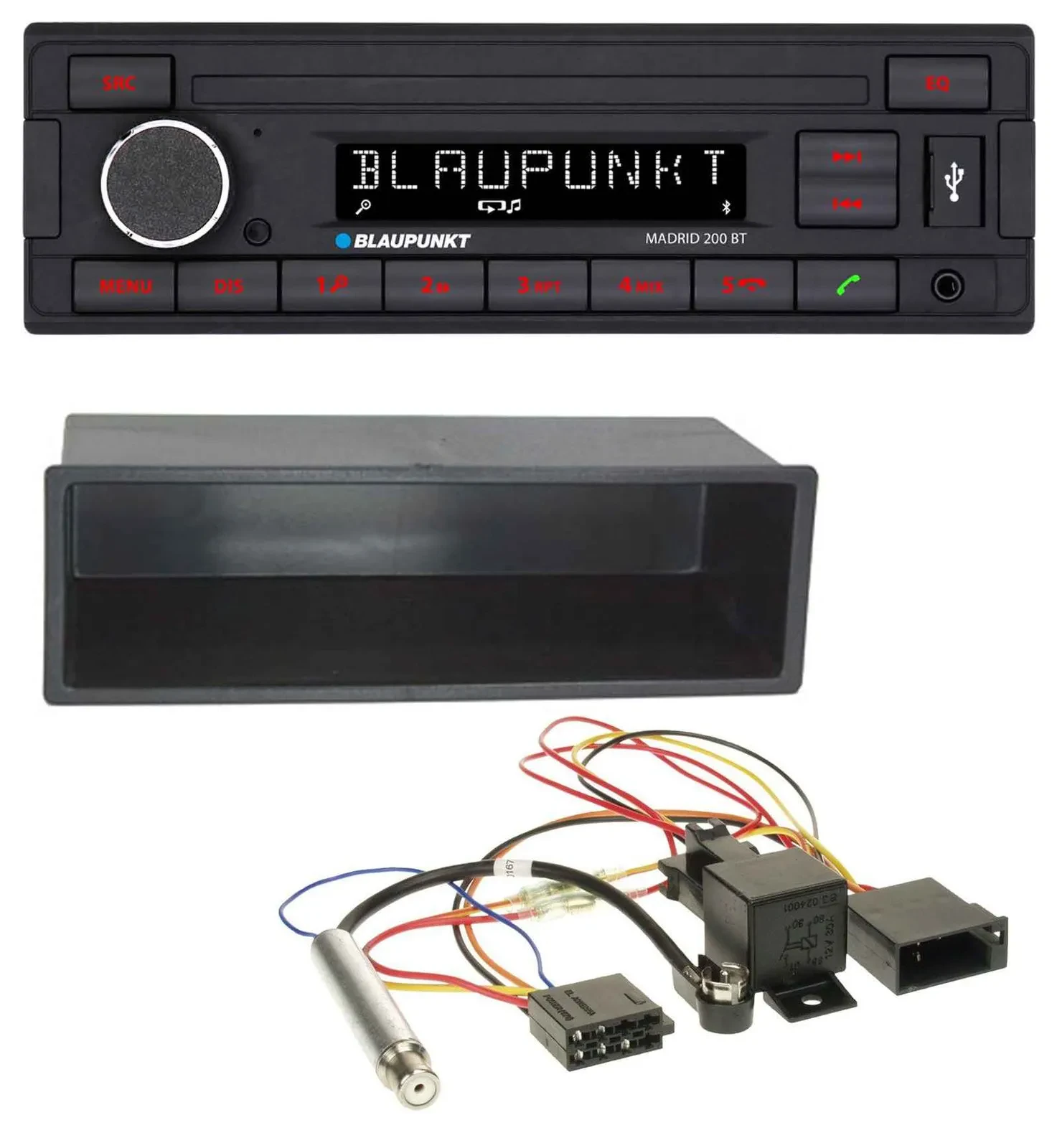 Blaupunkt USB AUX Bluetooth MP3 Autoradio für VW Polo T4 Passat Golf (98-04)