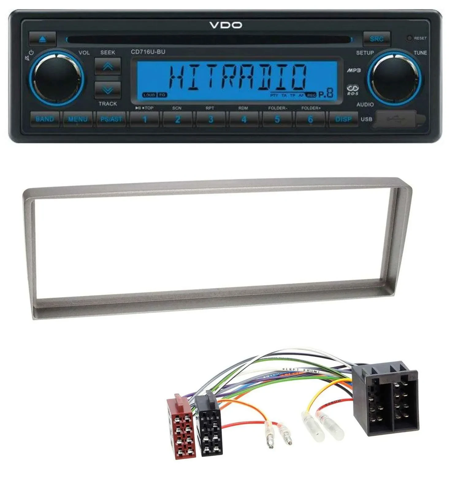 VDO AUX MP3 1DIN CD USB Autoradio für Alfa Romeo 156 (2003-2005)