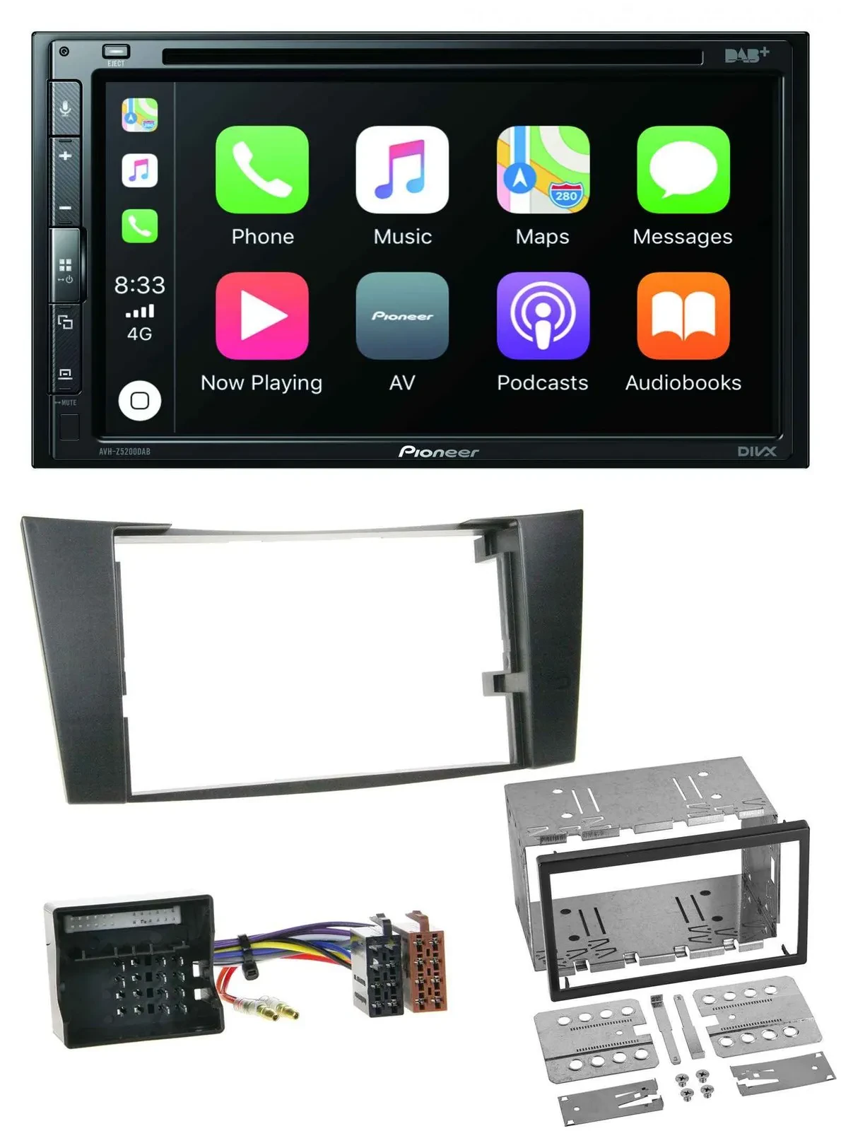 Pioneer DVD 2DIN MP3 DAB Bluetooth USB Autoradio für Mercedes CLS E-Klasse W211