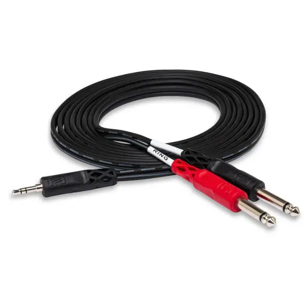 Hosa Technology Hosa 3ft Stereo 3.5mm - Two 1/4in Phone Males Y-Cable #CMP153