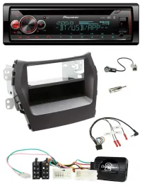 Автомагнитола Pioneer DAB, CD, Bluetooth, USB для Hyundai Santa Fe (с 2012), черный