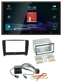 JVC USB Bluetooth 2DIN DAB MP3 Autoradio für Audi TT (06-14) Quadlock