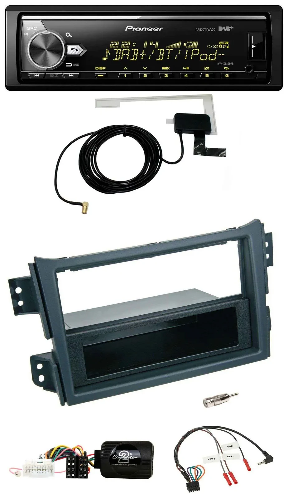 Pioneer Bluetooth DAB USB Lenkrad Autoradio für Opel Agila B Suzuki Splash 2008-