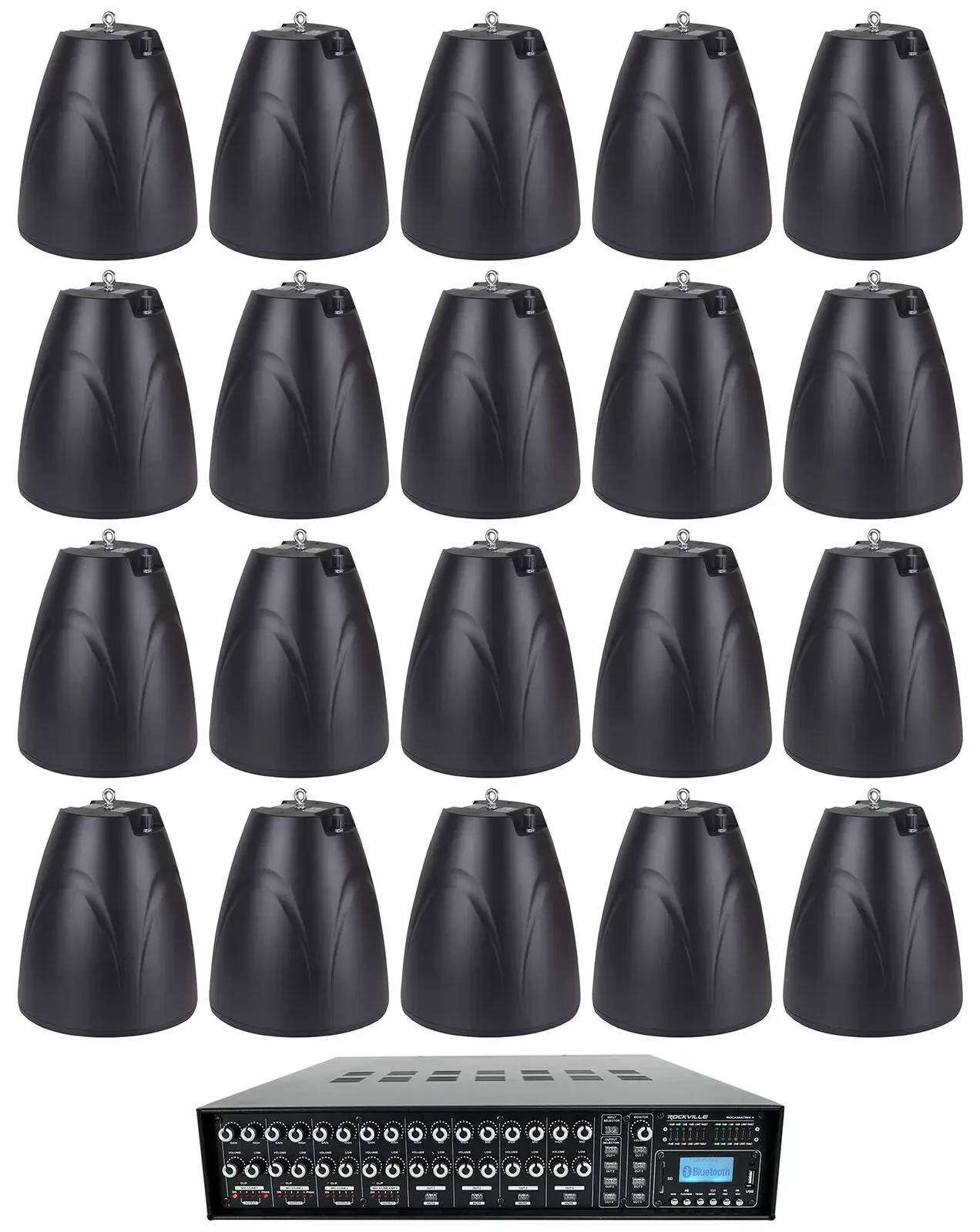 Потолочная акустика Rockville ROCK MATRIX 4+(20) PEN-65T Black с усилителем (20 штук)