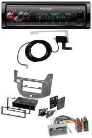 Автомагнитола для Honda Jazz (с 2009) Pioneer Bluetooth, DAB, USB, MP3, серебристая