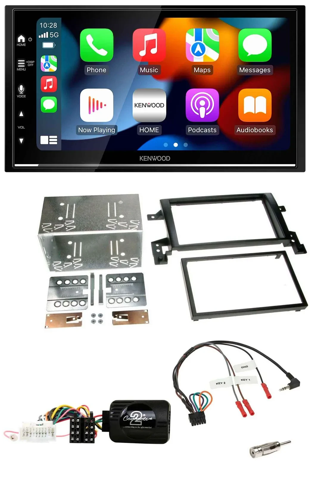 Kenwood DAB USB Bluetooth 2DIN Lenkrad Autoradio für Suzuki Grand Vitara 2005-20