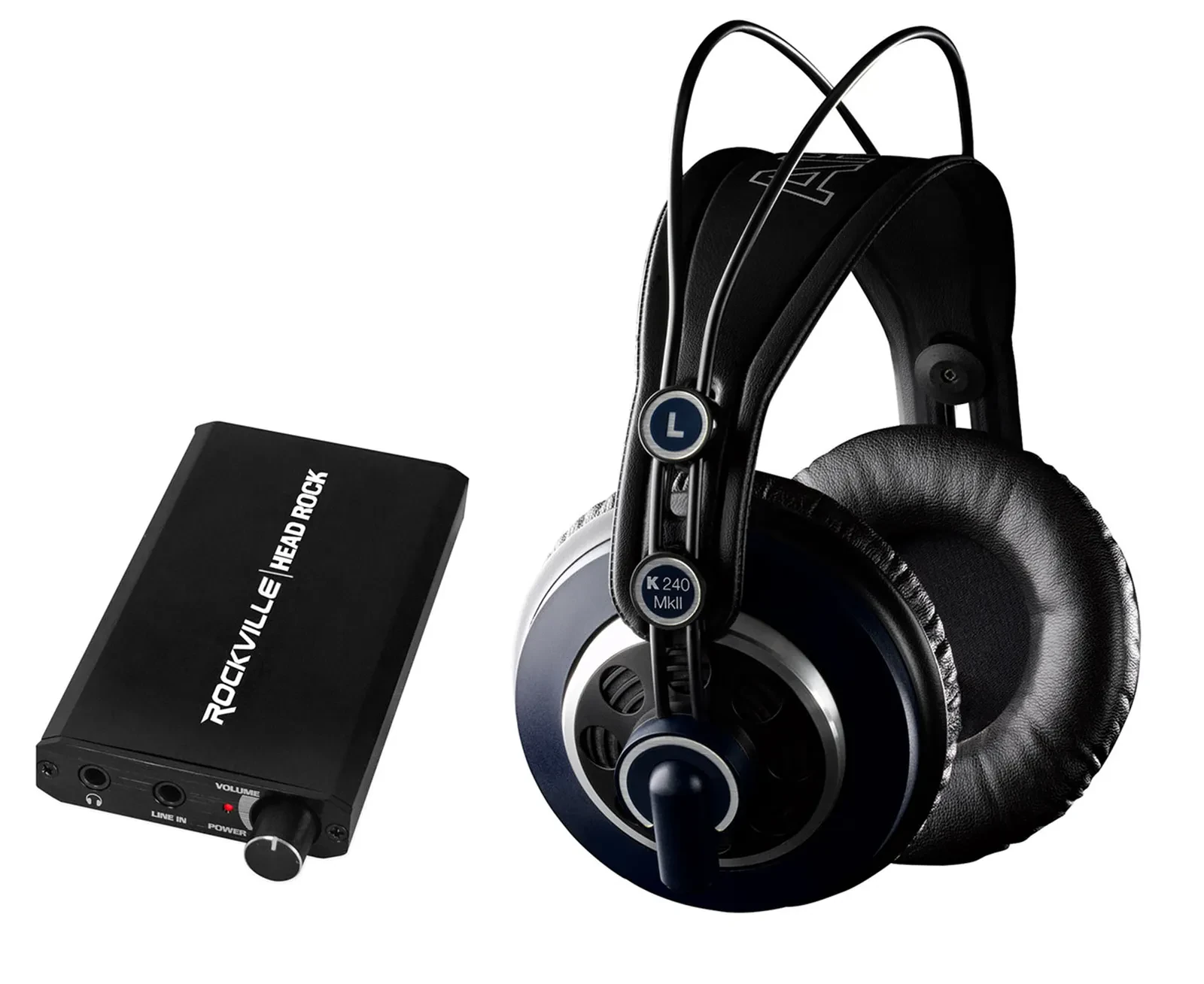 Наушники проводные для студии AKG K240 MKII (набор) с перезаряжаемым усилителем для наушников