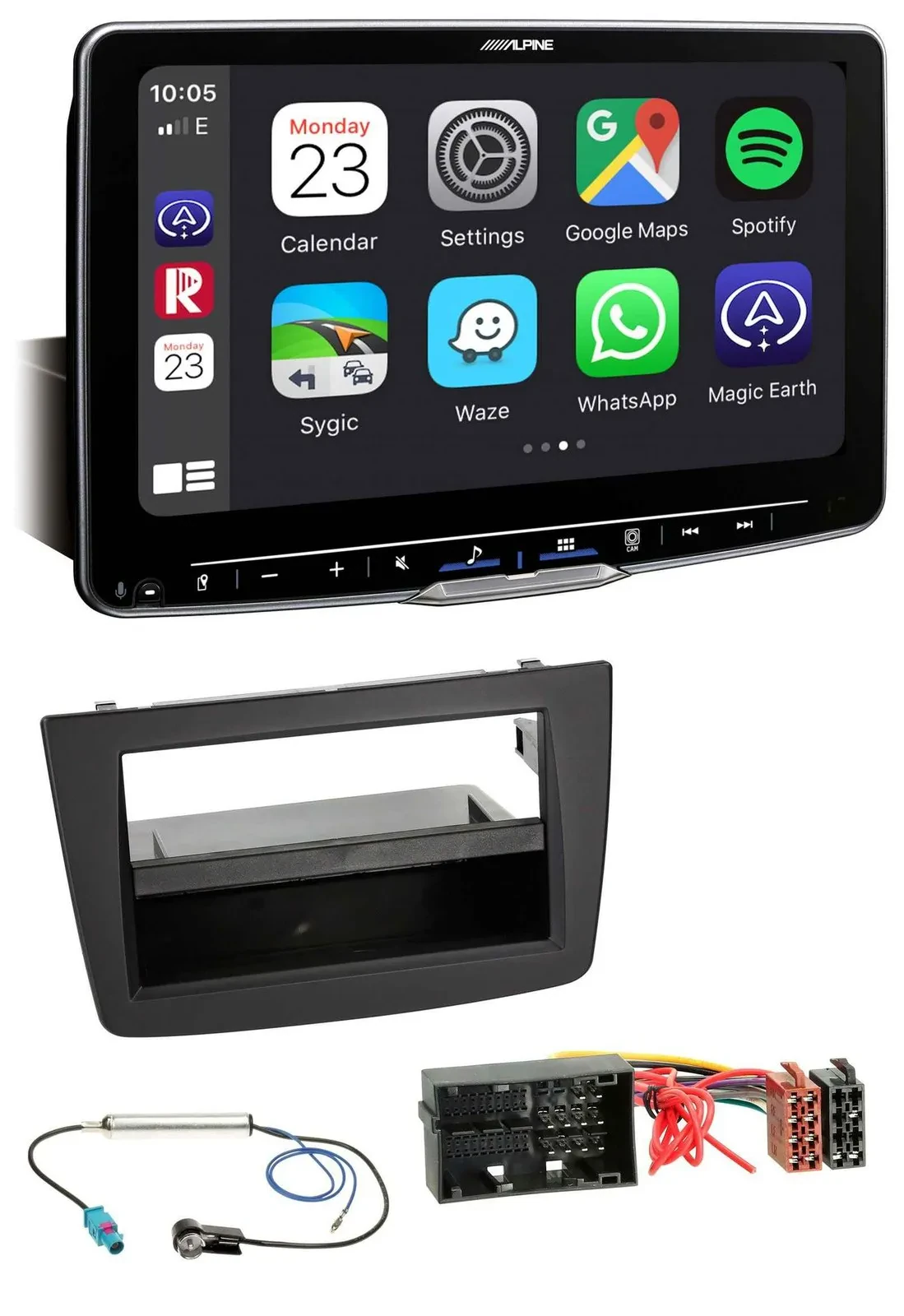 Alpine Bluetooth MP3 USB DAB Autoradio für Alfa Romeo Mito 955 ab 14 schwarz