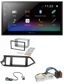 Pioneer USB Bluetooth DAB 2DIN MP3 Autoradio für Kia Picanto ab 11 Start-Stop