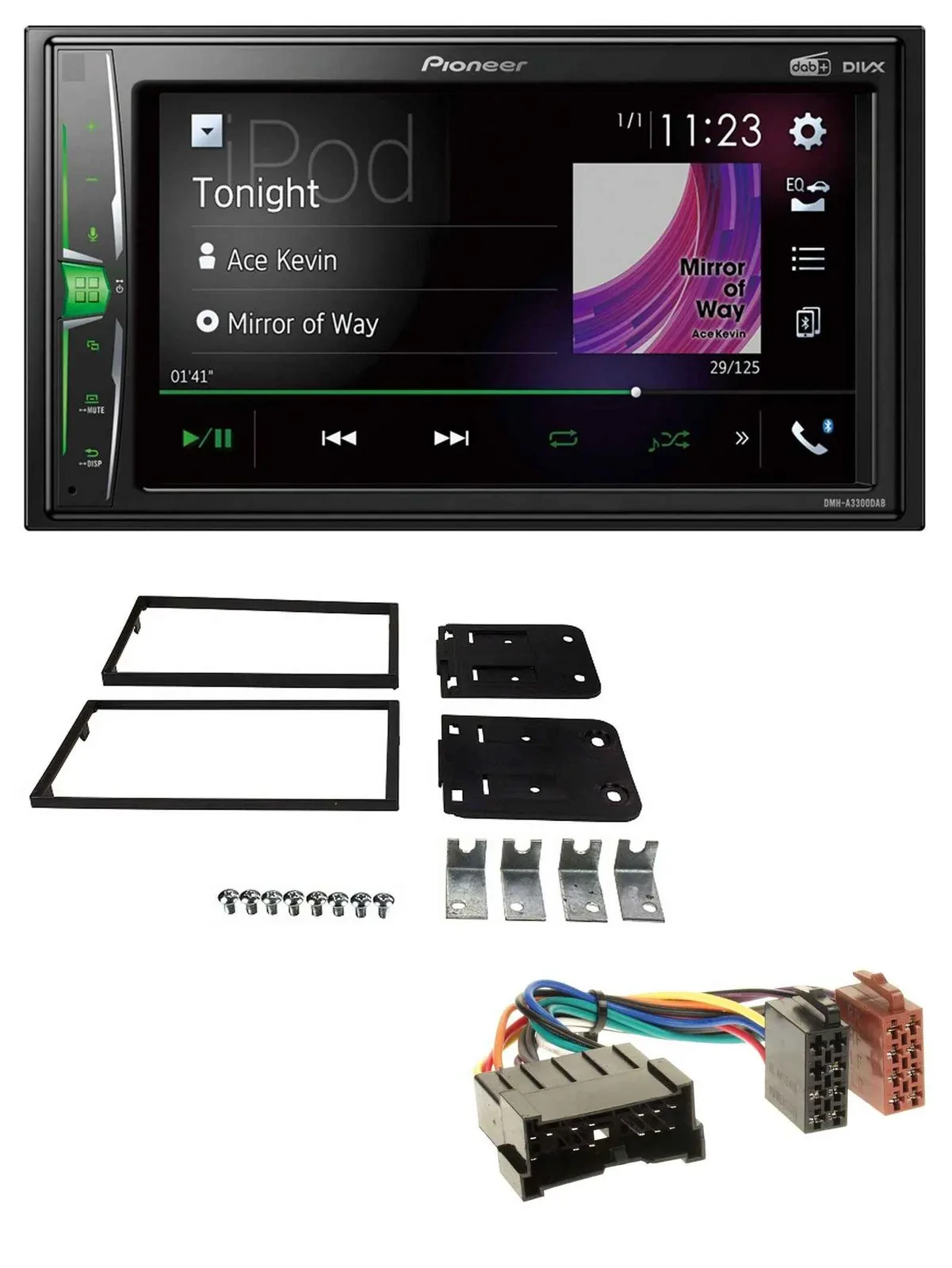 Автомагнитола Pioneer 2DIN, MP3, DAB, USB, Bluetooth для Kia Carens II (2002–2006)